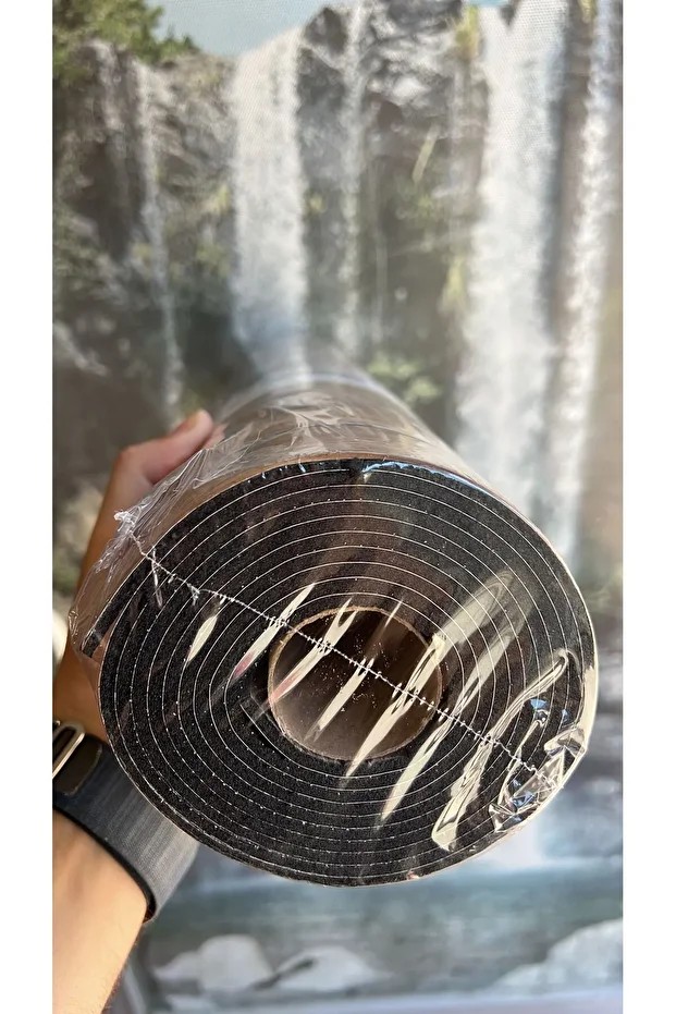 60cmx250cm 1 Adet Gri 3D Yapışkanlı SXP Akustik Lambiri Desenli Duvar Paneli Kağıdı 3107-2