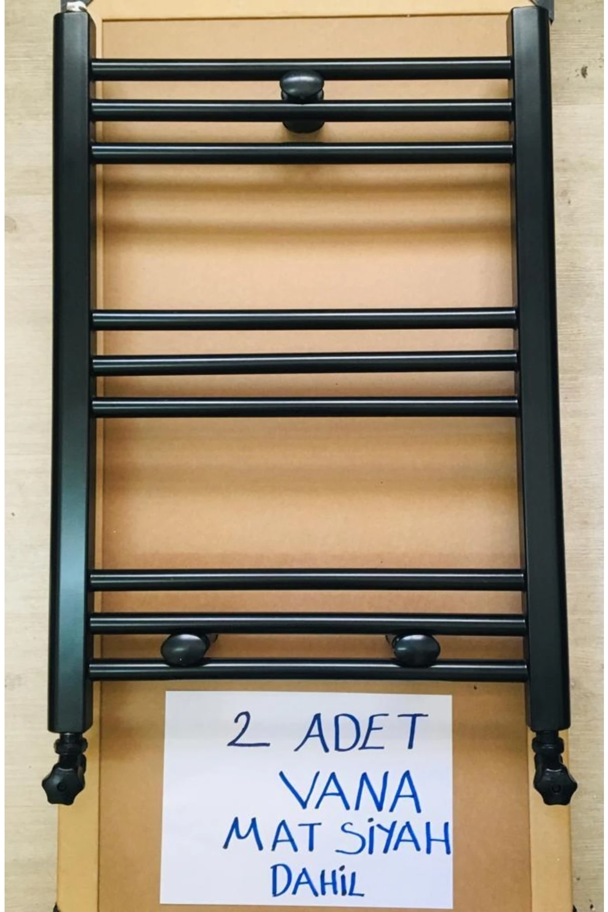 500x700 Siyah Havlupan 2 Adet Radyatör Vanası Mat Siyah