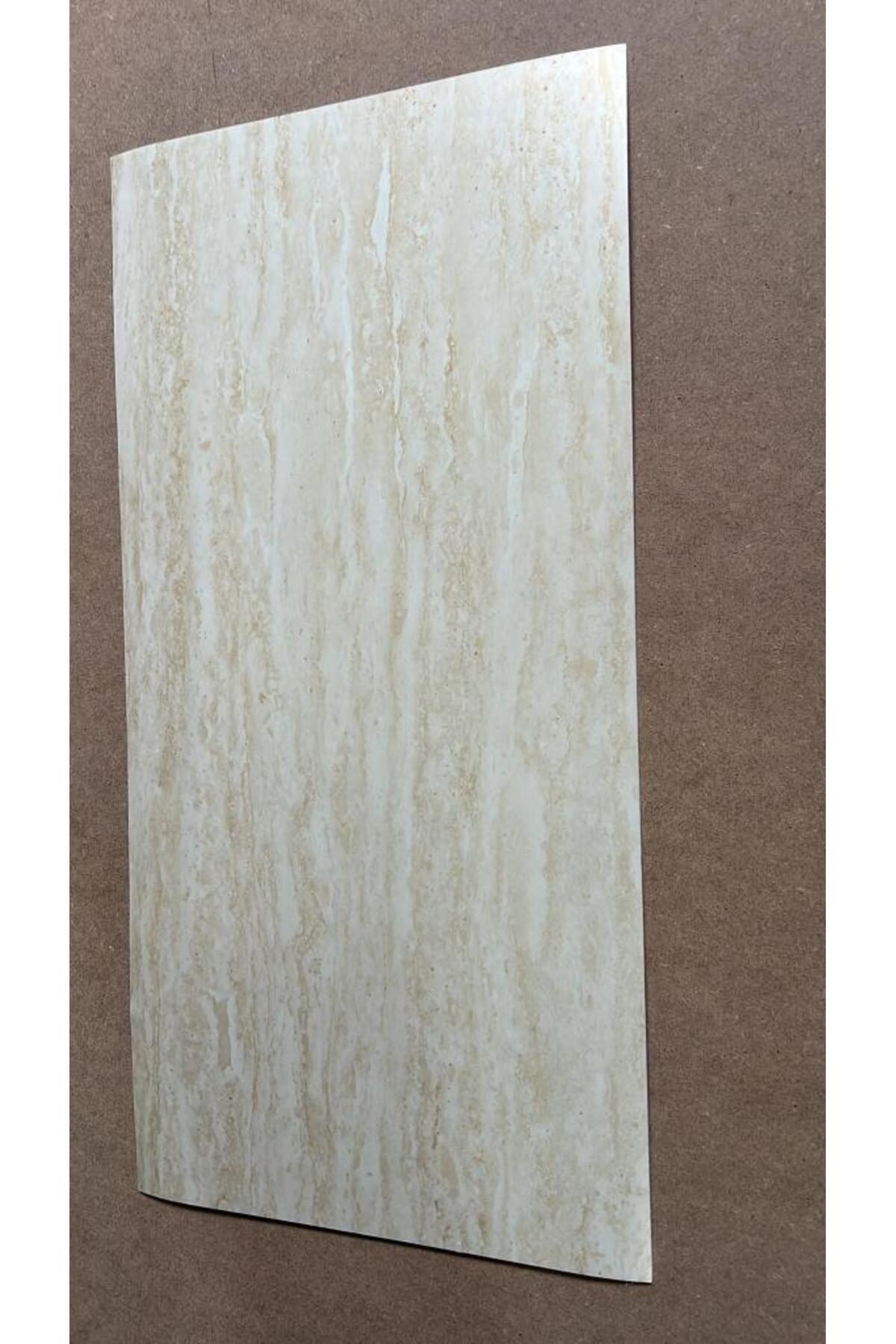 Shiny Hasır Mermer Desenli 60x30cm Yapışkanlı Mutfak Banyo Kaplama Duvar Paneli Kağıdı BS1741