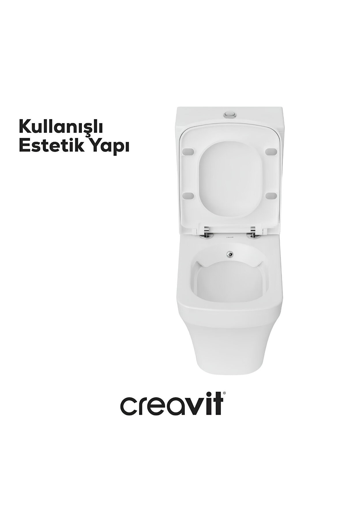 Solo Beyaz Kanalsız Duvara Sıfır Klozet Takım SO361, Solo Duroplast Yavaş Kapak