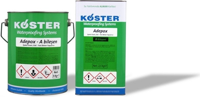 Eski - Yeni Beton Arasında Aderans Köprüsü  Adepox 7,5 kg Set