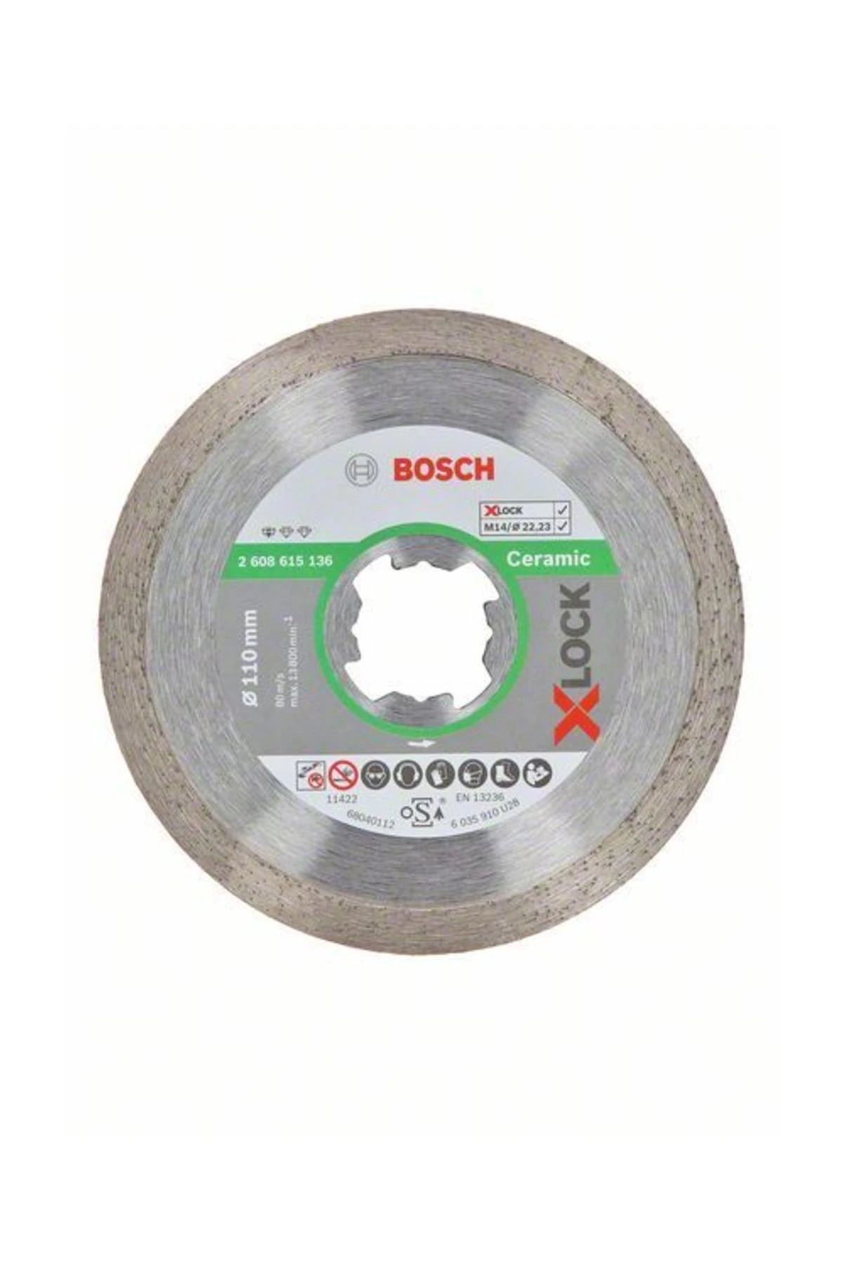 X-LOCK Standard for Ceramic 110x7,5 mm Elmas Kesme Diski