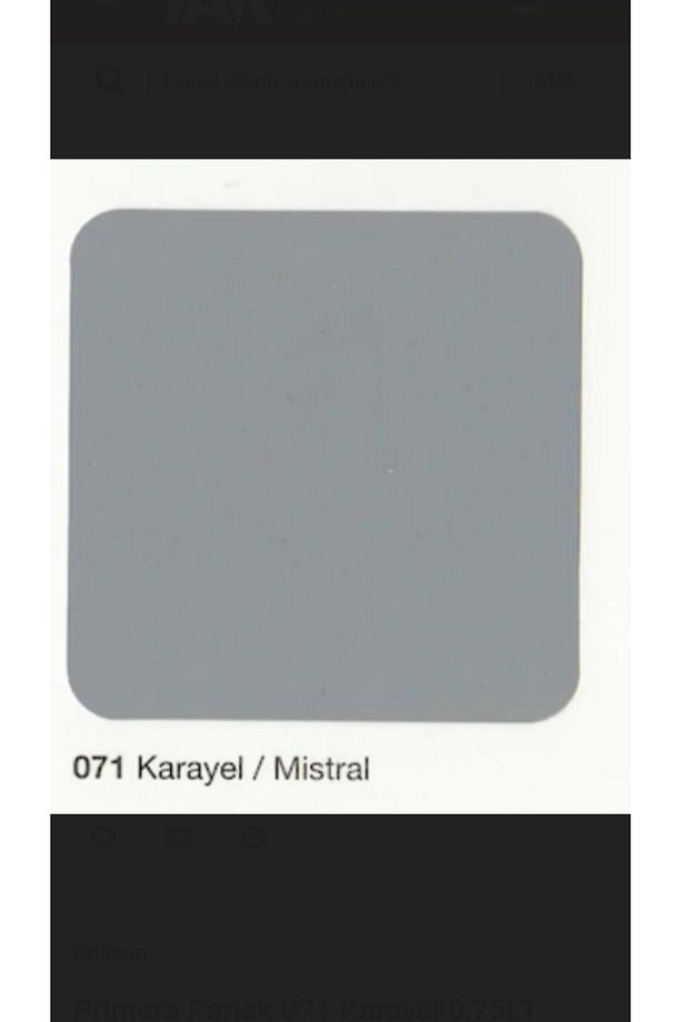 POLİSAN Primera Parlak Metal Ve Ahşap Boyası.071 Karayel