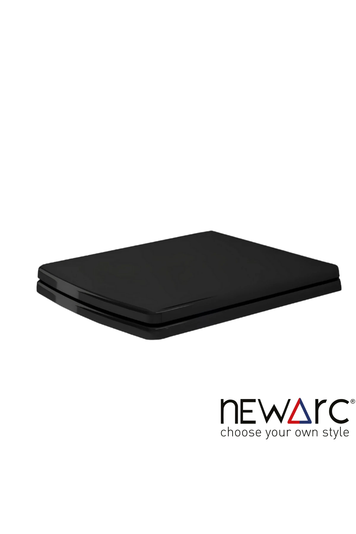 Power Siyah Duvara Sıfır Klozet Takım POW.K022B, Power Siyah Duroplast Yavaş Kapak