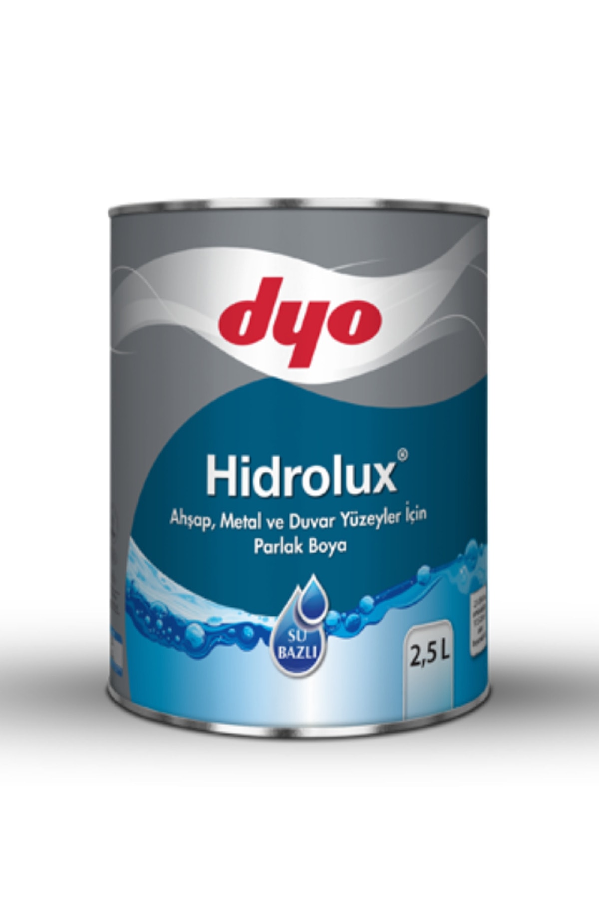 2.5 Litre Hidrolux Ahşap, Metal Ve Duvar Yüzeyler Için Parlak Boya 0020 Siyah