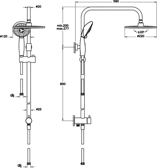Solid S Kuğu Lavabo, Banyo, Eviye, System Rain Tepe Duş Seti