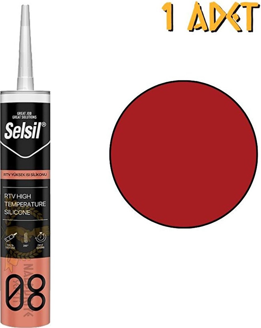 Rtv 250 Derece Dayanıklı Isı Silikonu Kırmızı 310 Ml. - 1 Adet