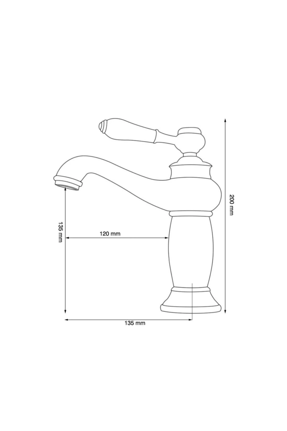 Rustik Lavabo Bataryası Vintage Klb100