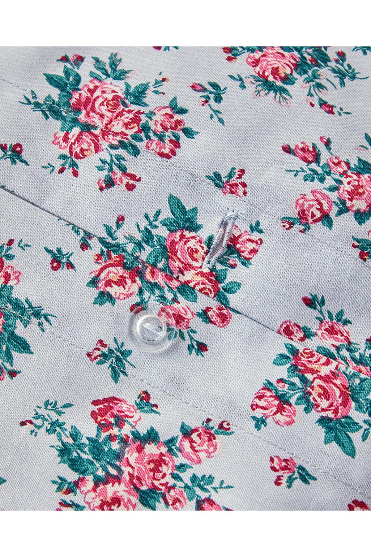 Rose Harmony Çift Kişilik Nevresim Seti Mavi