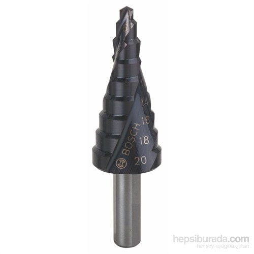 BOSCH - Kademeli Matkap Ucu Hss-Altin - 4 - 20 Mm, 8,0 Mm, 70,5 Mm
