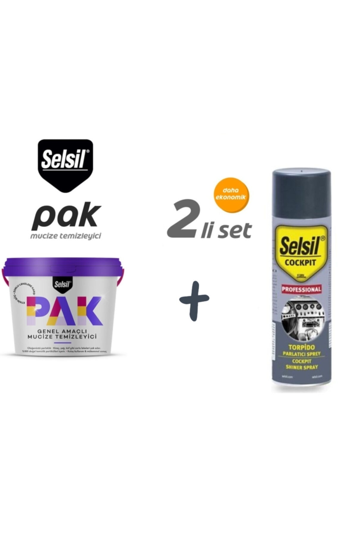 Pak Genel Amaçlı Mucize Temizleyici 500gr + Torpido Parlatıcı Sprey 200ml