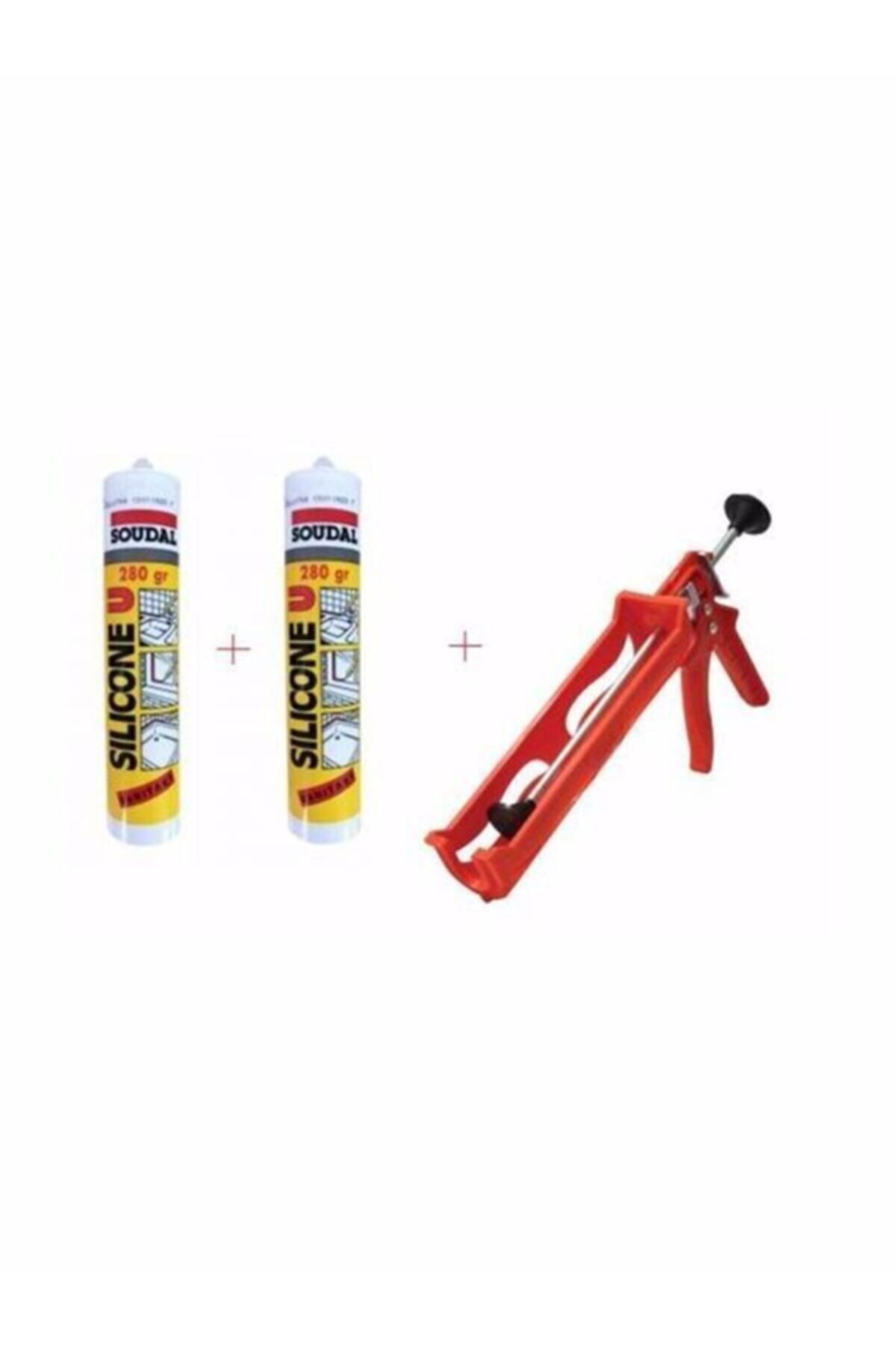 Şeffaf Silikon 280 gr 2 Adet Ve Silikon Tabancası