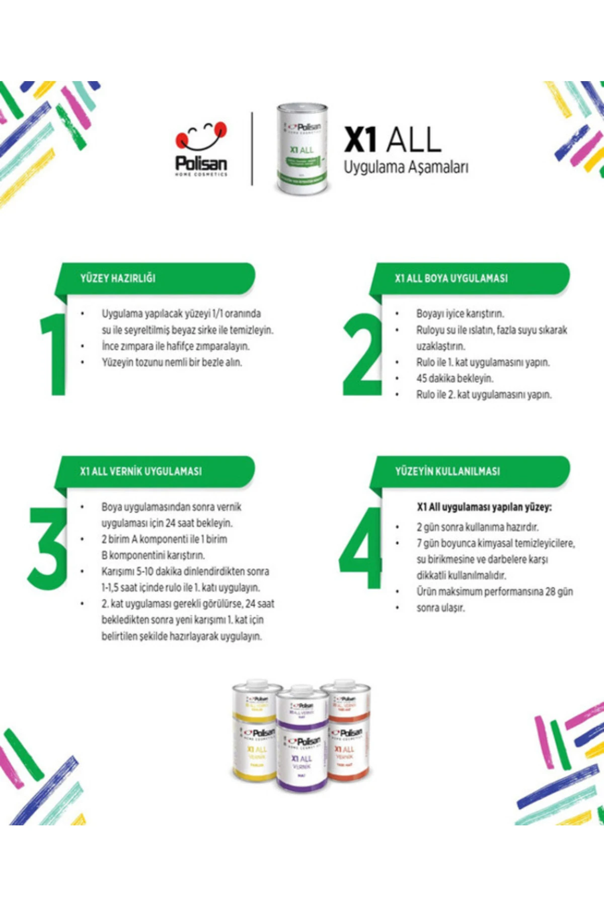 X1 ALL  VERNİK PARLAK 0,6 KG