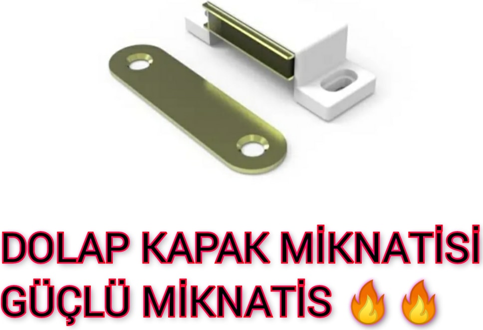 Dolap Kapak Mıknatısı 4'lü + Vidalar