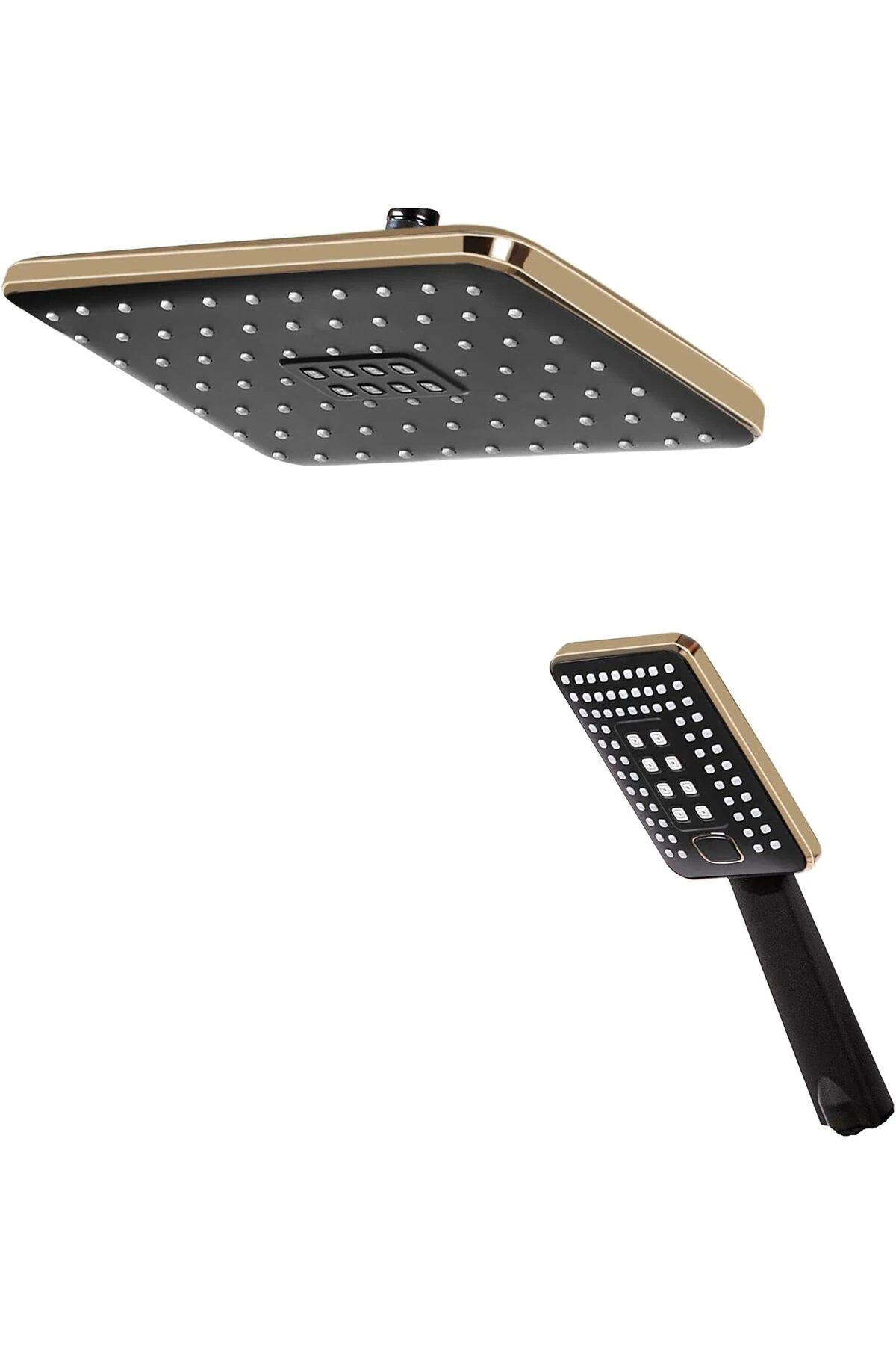 vegaShop Rhea Siyah Altın Tepe Duş ve Eş Duş Başlık Seti 1032927