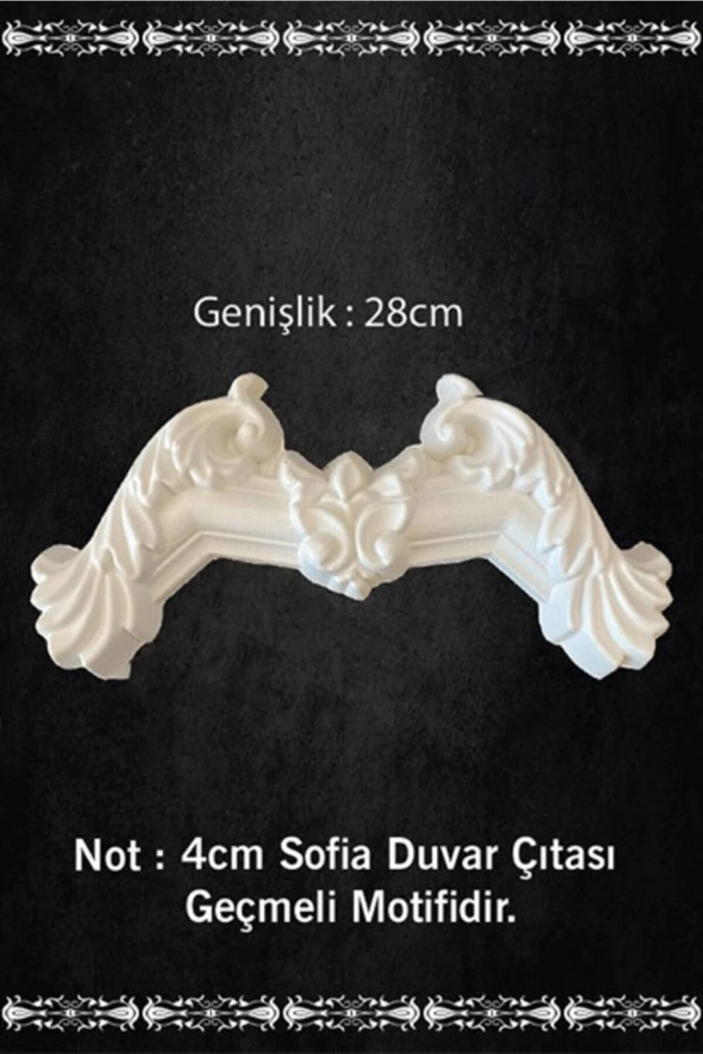 Şah Poliüretan Boyanabilir 4cm Çıta Geçmeli Köşe Motifi