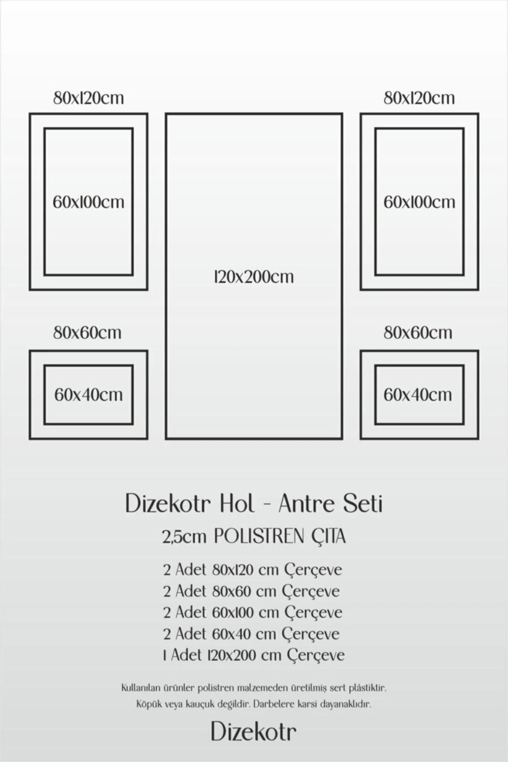 Dekoratif Boyanabilir 2,5 cm Duvar Çıtası Kesi mli Hazır Paket