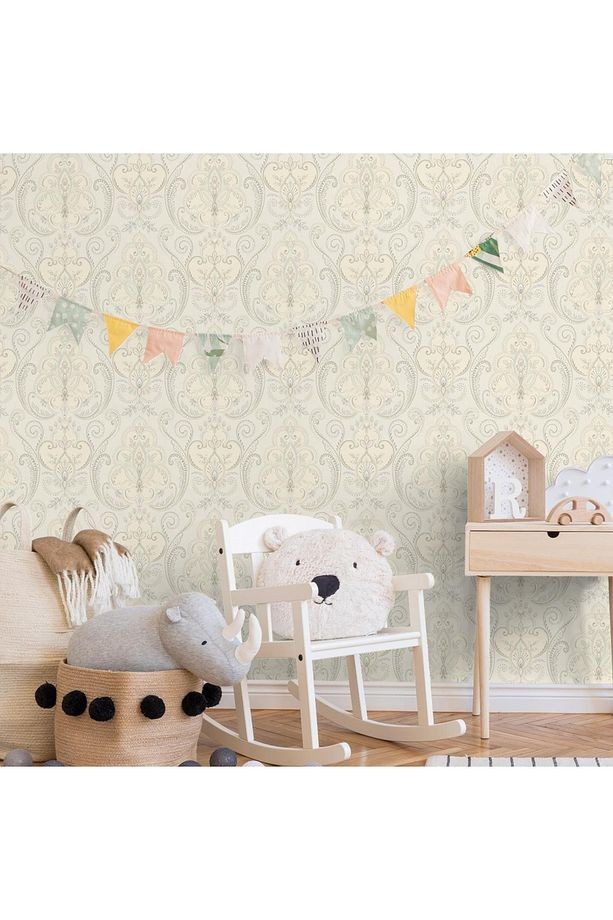 Tropicano Renkli Damask Desen Duvar Kağıdı 9901-2: Krem | Ce, Iso 9001, Iso 10002, Iso 14001