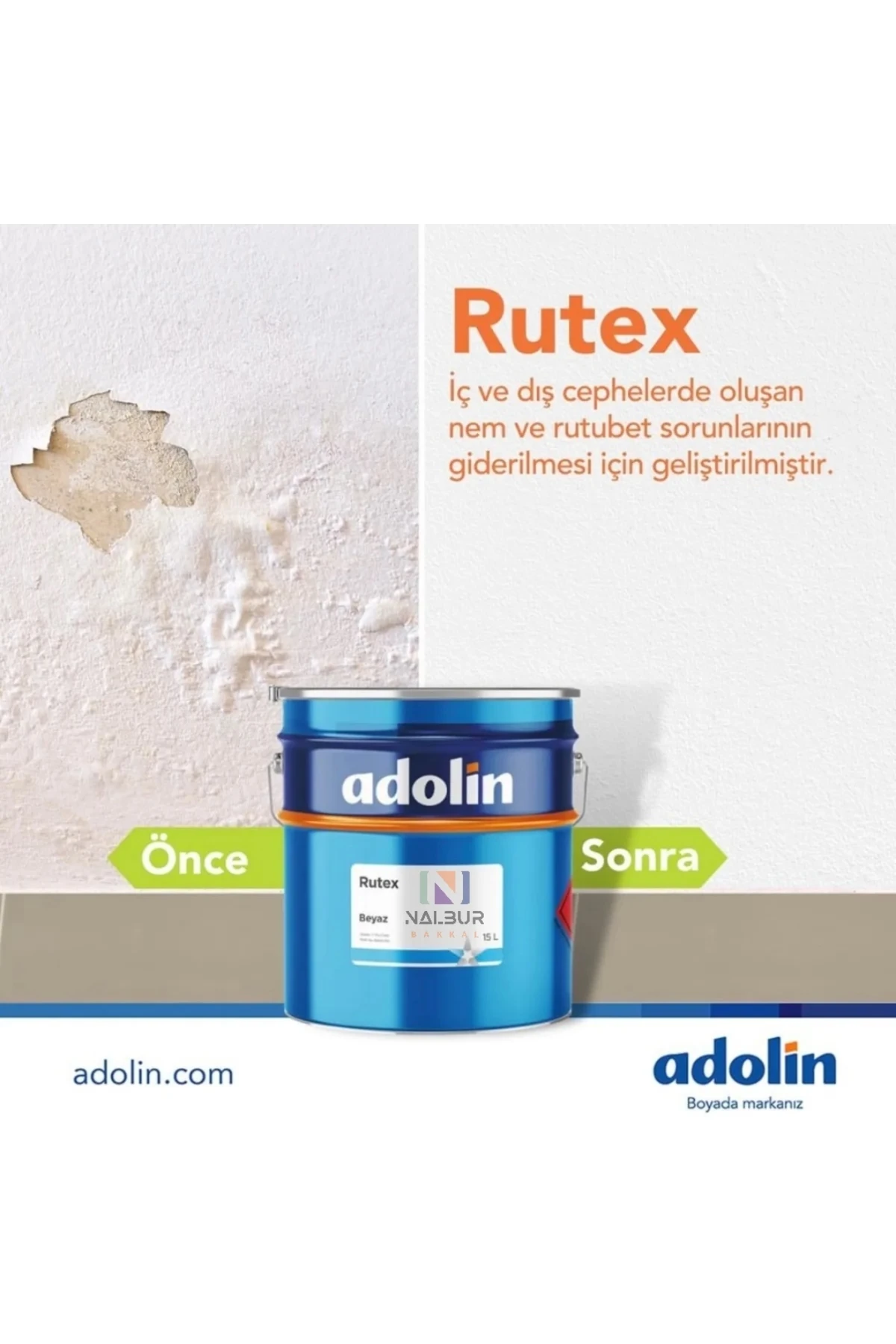 Adolin Rutex Nem ve Rutubet Önleyici (Beyaz / 2.5 LT)