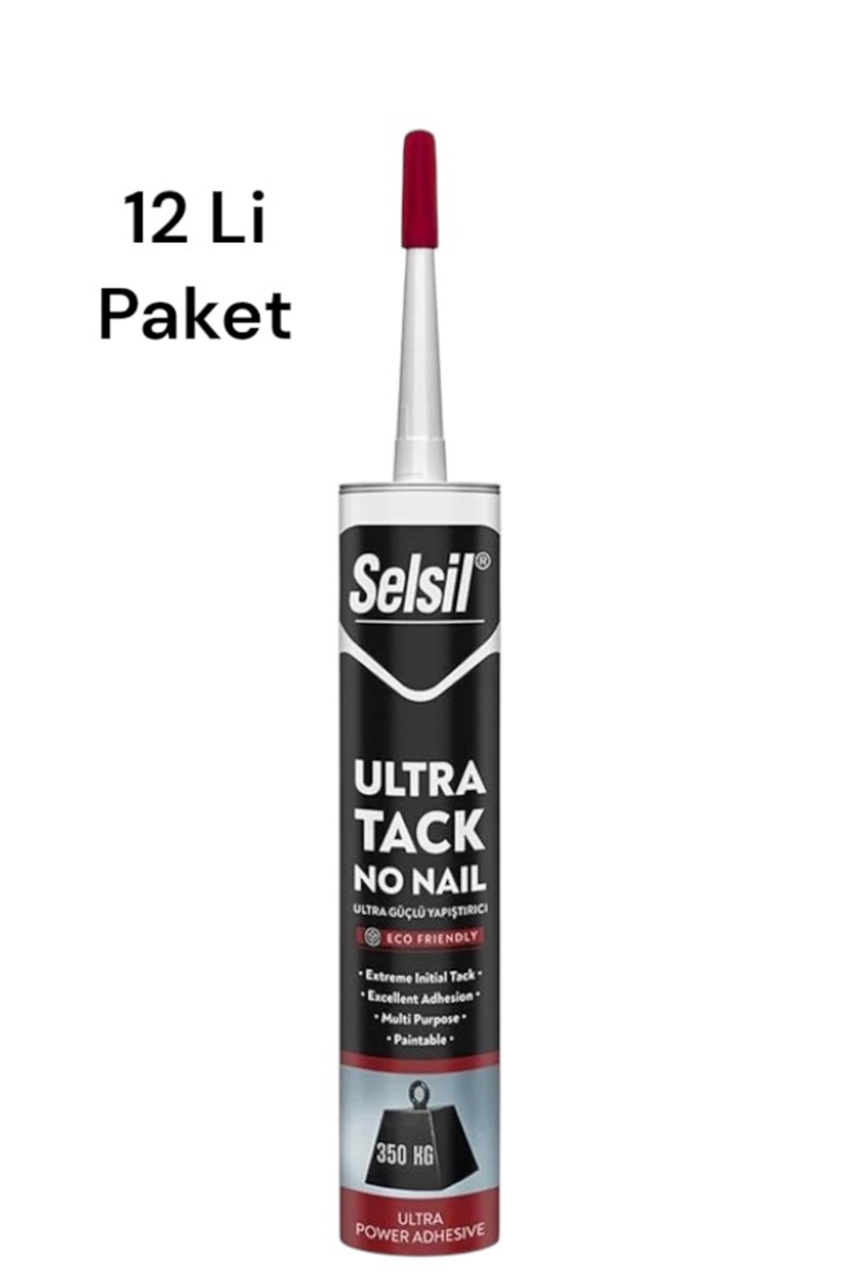 Ultra Tack 350 Kg Kadar Güçlü Yapıştırıcı Beyaz Silikon 12 li Paket