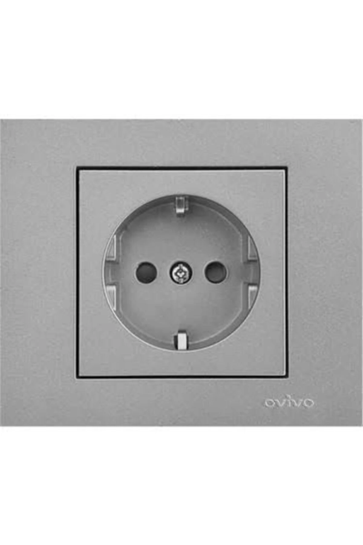 Grano Gümüş Topraklı Priz Çerçeve Dahil