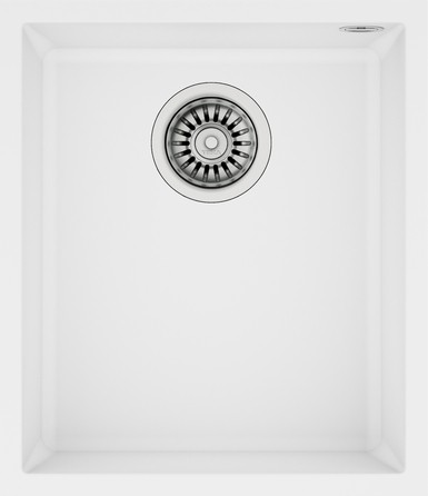 SQUARE 34.40 TG ARTIC WHITE Tezgahaltı Granit Eviye Beyaz 34 cm 115230034