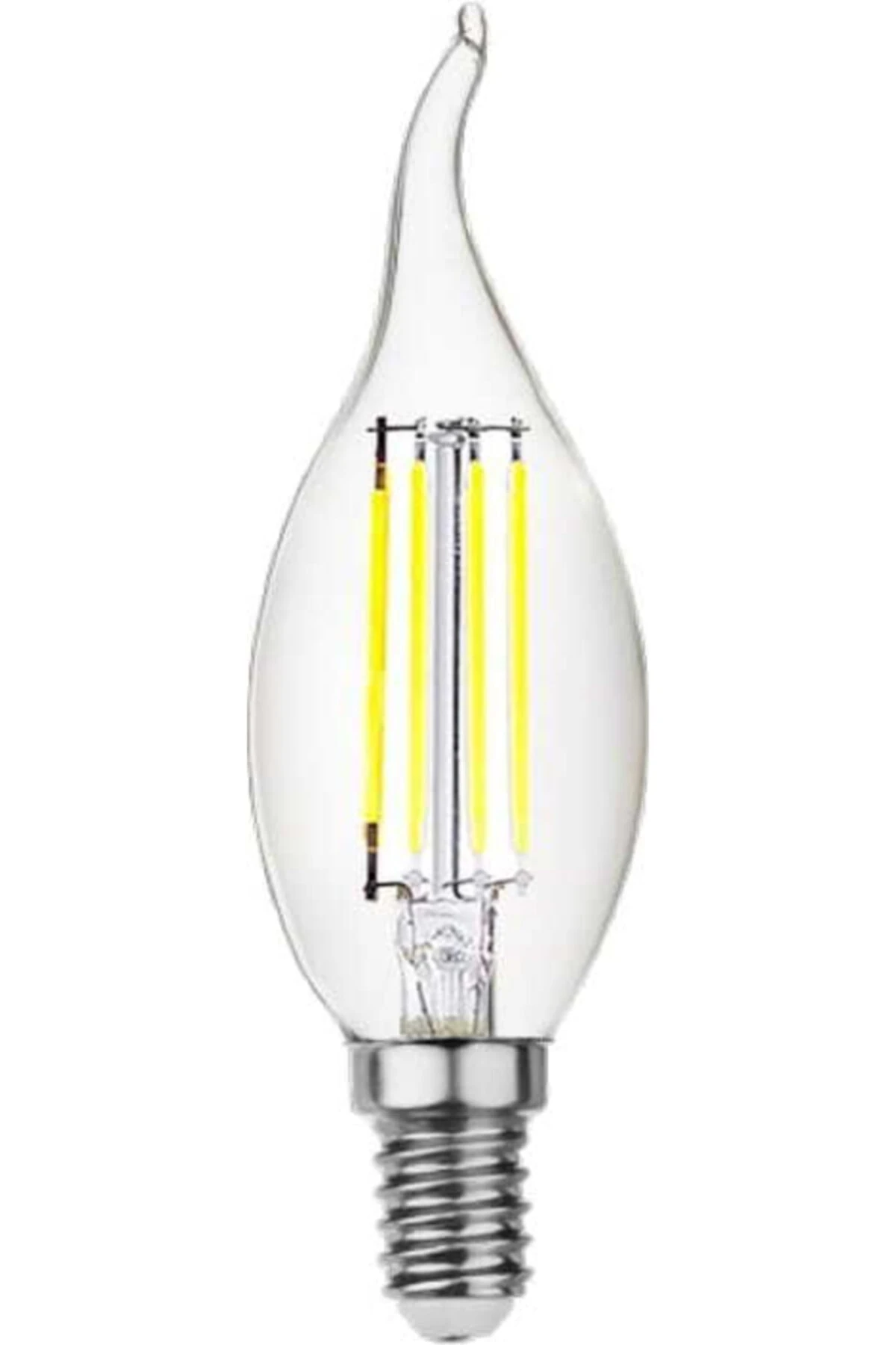 Kıvrık Buji Filament Edison Tip Rustik Şeffaf Cam Ampul 6 W Led Ampul - Beyaz Işık Erd-94