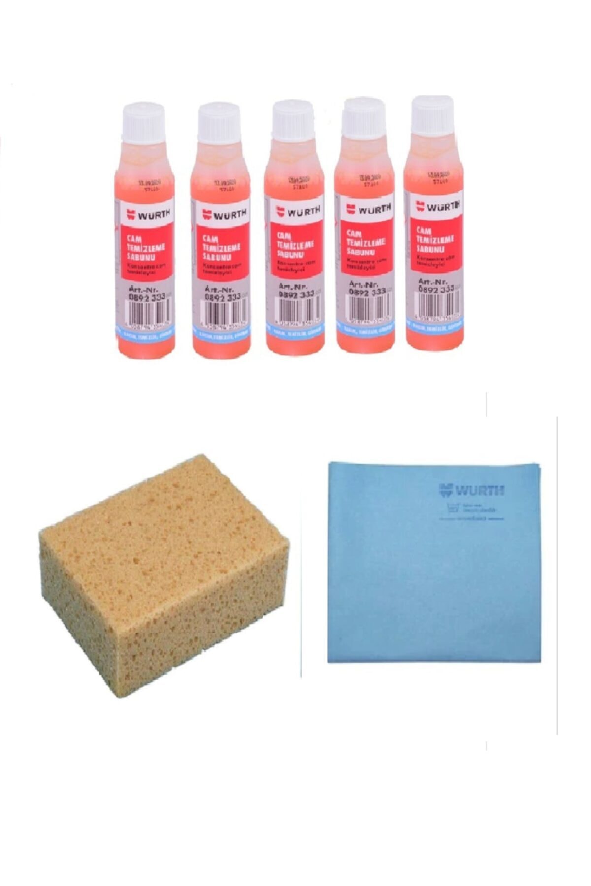 3 Lü Set 5 Adet 32 Ml Sabun 1 Adet Oto Yıkama Süngeri 1 Adet Mikrofiber Güderi Temizlik Bezi