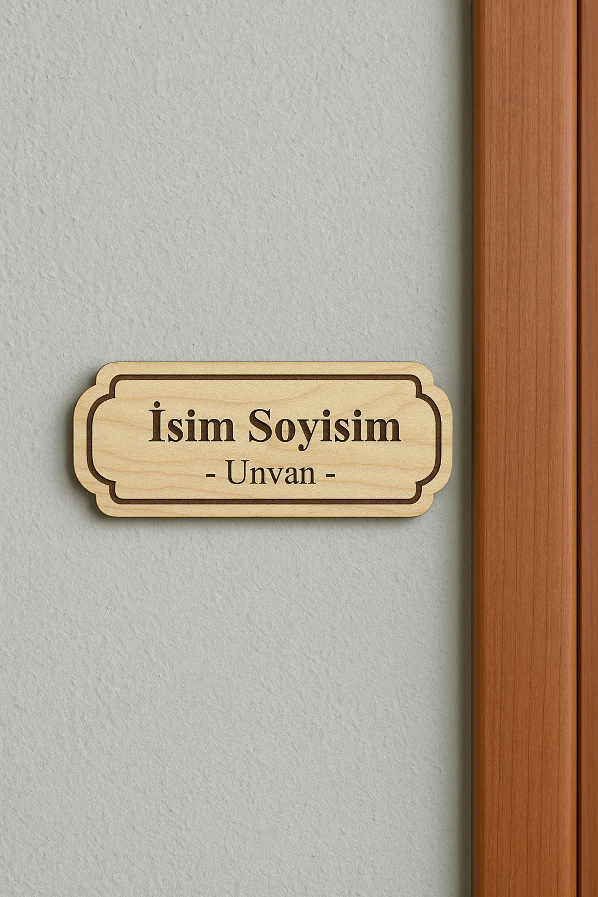 Ahşap Ofis Oda Kapı İsimliği Yönlendirme Tabelası Levhası Kişiselleştirilebilir