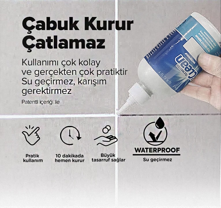 FİXTİME Tile Master Silikonlu Derz Dolgusu Krem 225 ml (2'li SATIŞ PAKET )