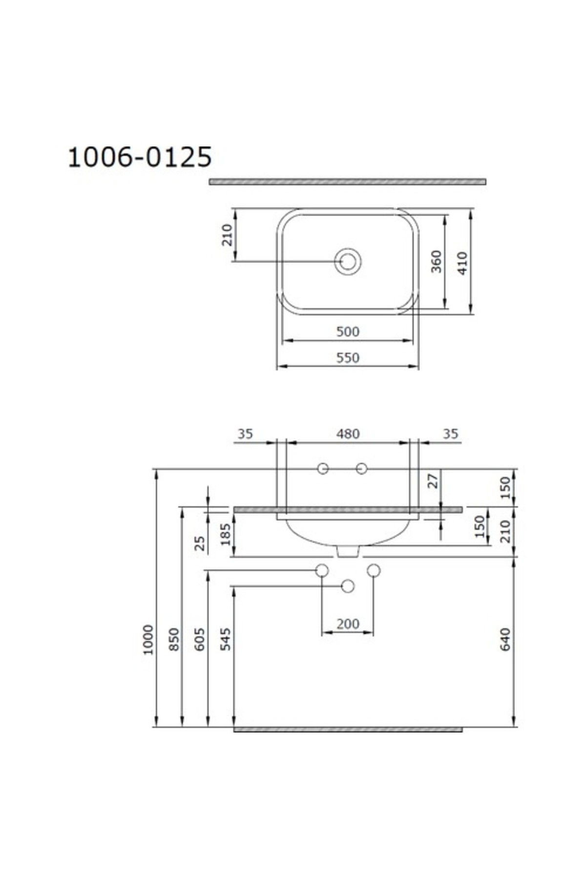 Scala Tezgahaltı Lavabo 55 Cm Mat Beyaz 1006-002-0125