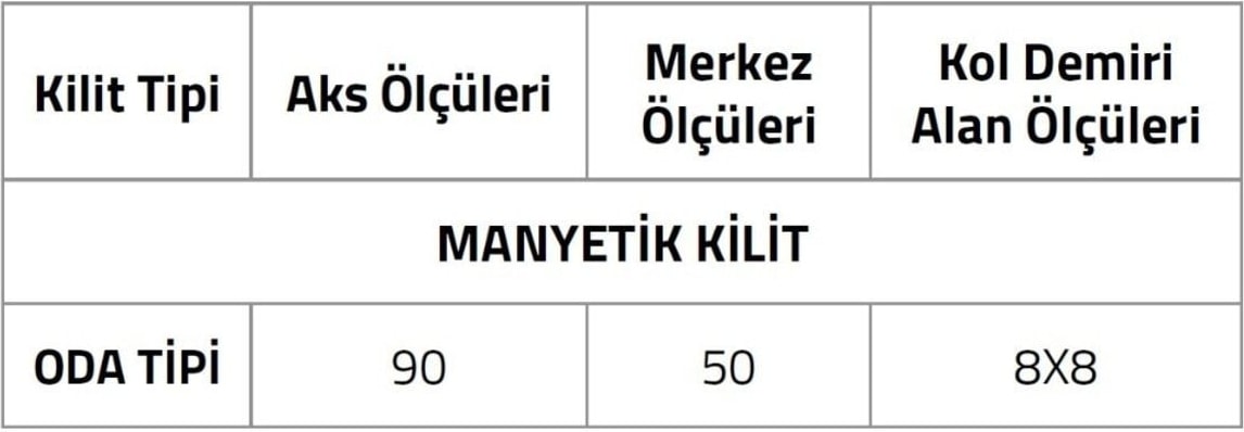 Manyetık Oda Tipi Kilit Mat Siyah