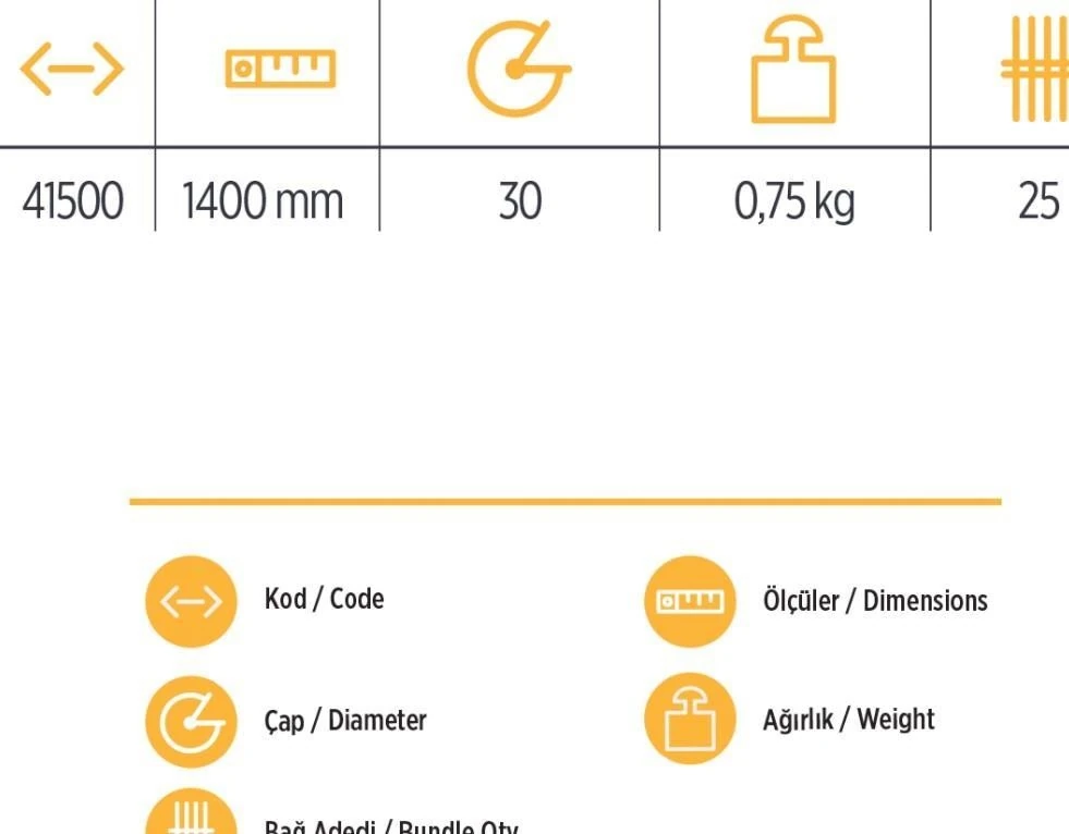 Yks 41500 Tırmık Sapı 140 cm