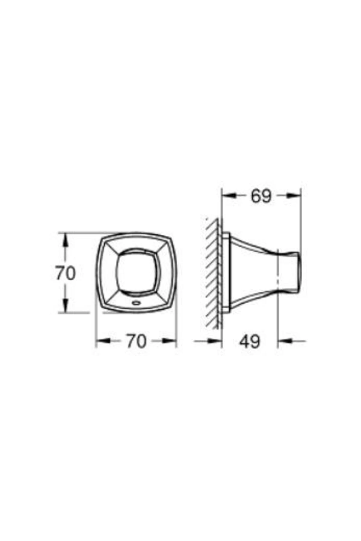 Grandera El Duşu Askısı, Krom-Altın - 26896IG0