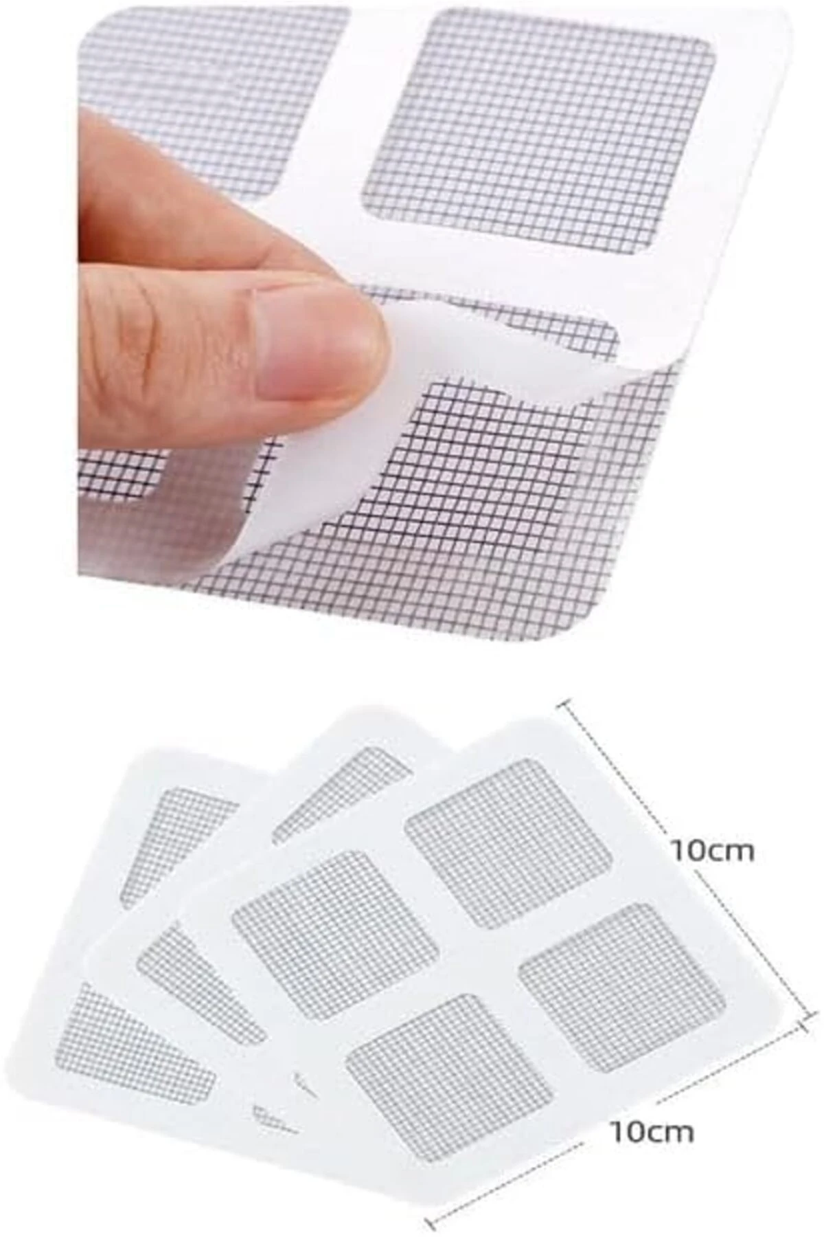 Outlet 10 Adet Yapışkanlı Kesilerek Kullanılabilir Yırtık Kapı-Pencere Sinekliği Onarım Tamir Bandı