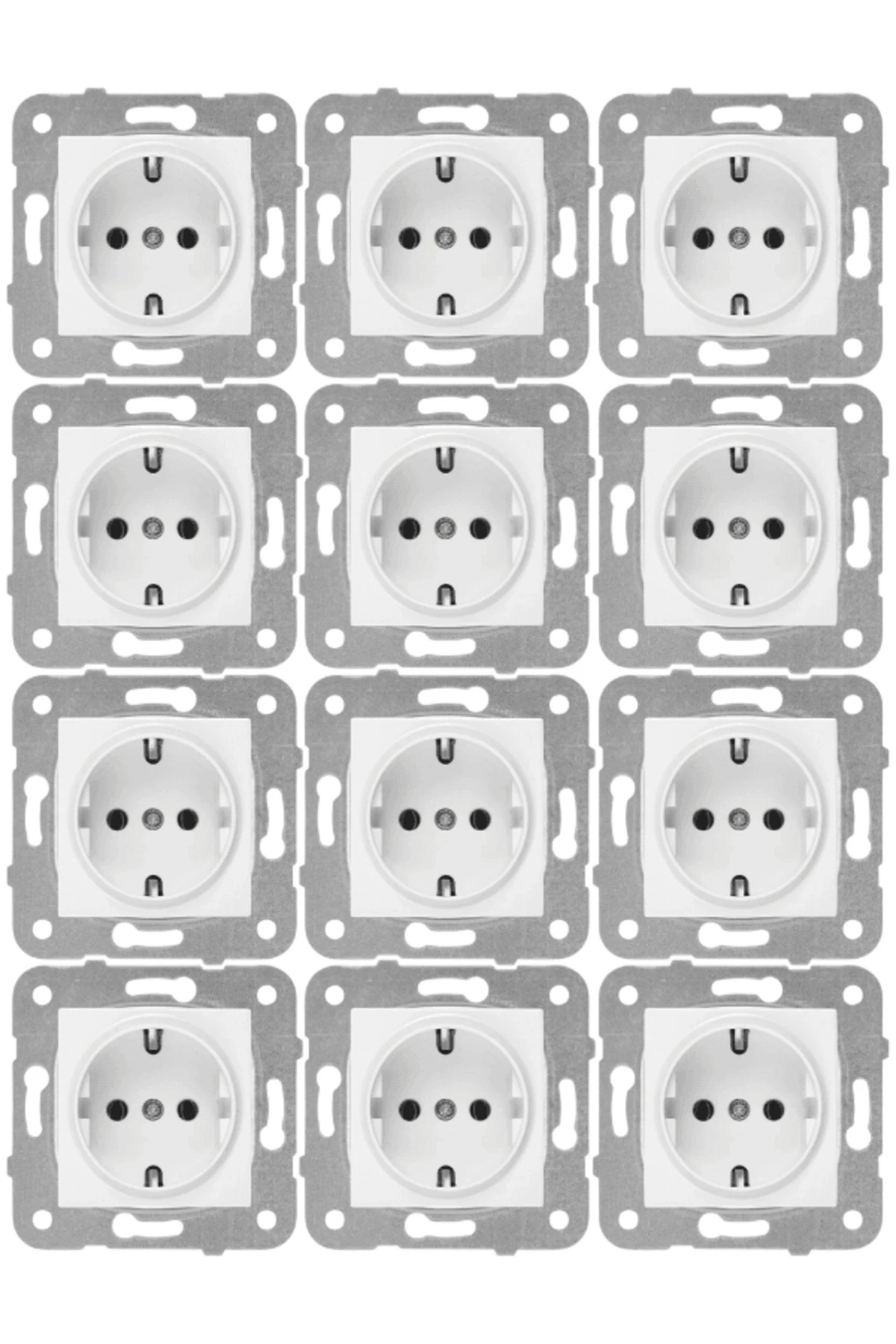 Viko Karre Topraklı Priz Beyaz (Çerçeve Dahil) 90967008 (12 Adet)