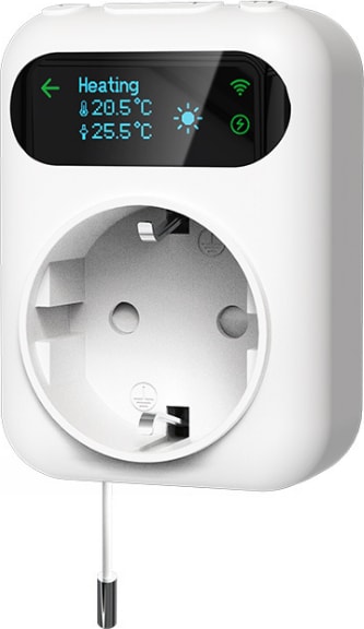 Wifi OLED Ekranlı Priz Tipi Termostat ( Tuya, Smart Life Uyumlu )