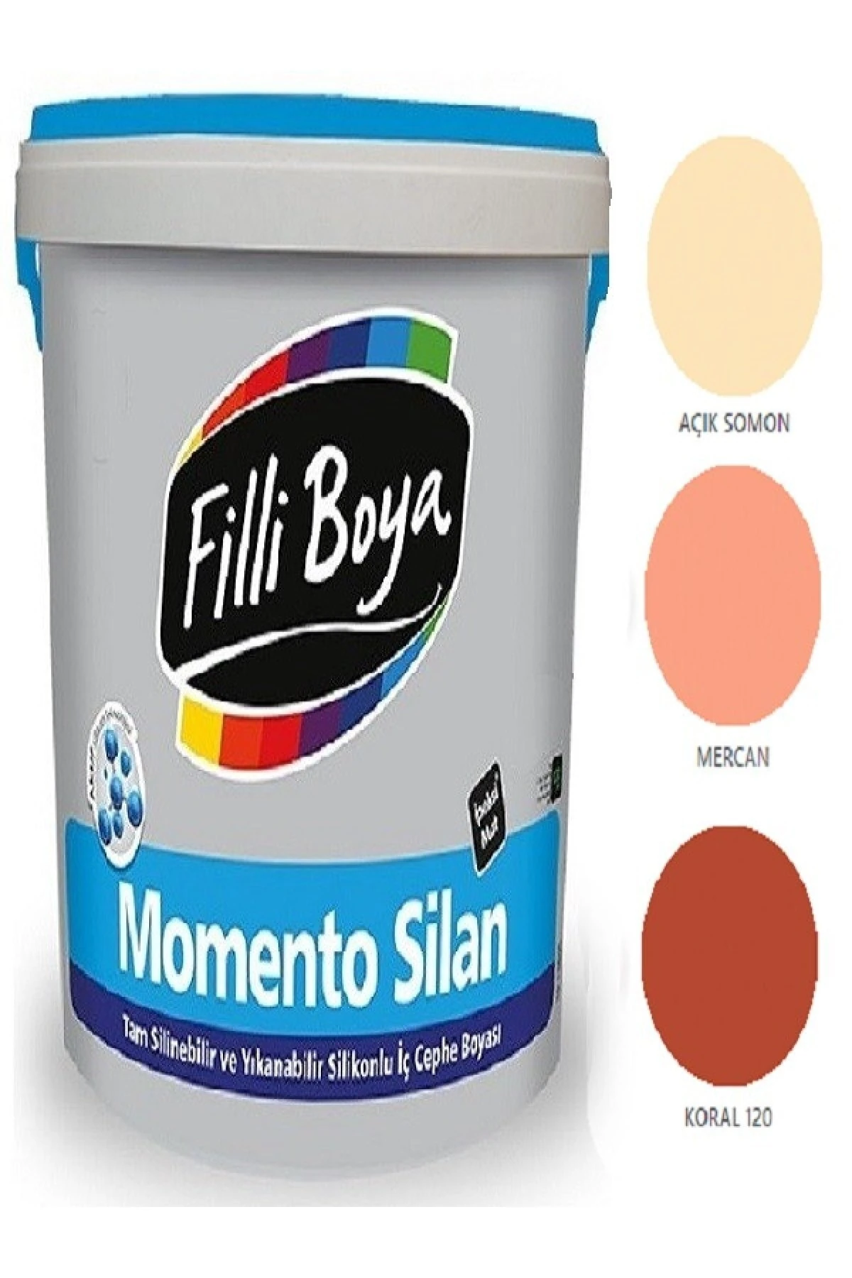 Momento Silan Tam Silinebilir Yıkanabilir Silikonlu Ipek Mat Boya 2,5lt (mercan)