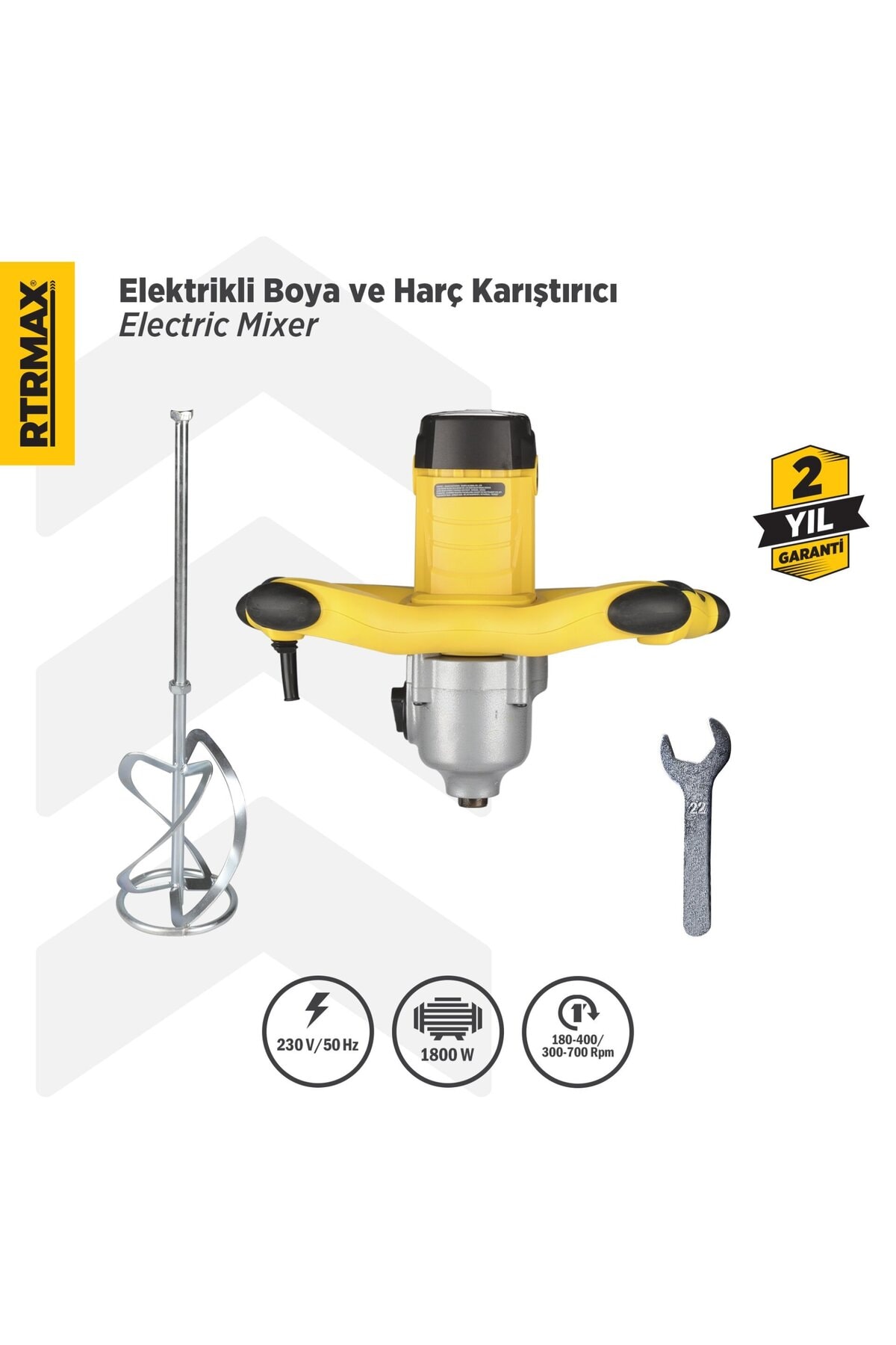 Rtm396 Boya Ve Harç Karıştırıcı 1800w