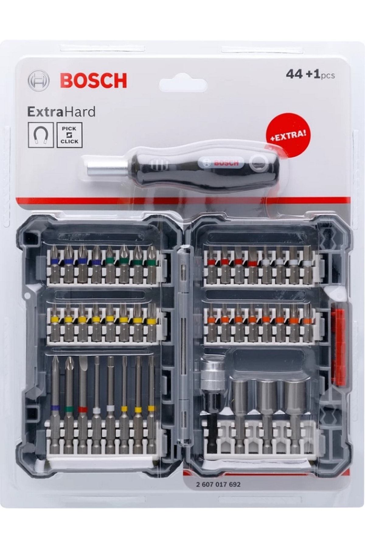 BOSCH 45 Parça Çantalı Ekstra Sert S2 Bits Vidalama Ucu Tornavida Dahil