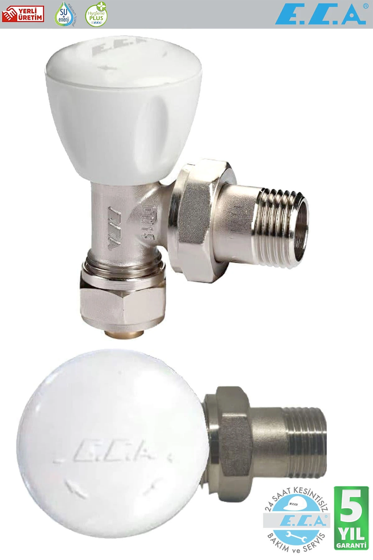 RV3 Köşe Radyatör Vanası 2 Adet Pex 1/2''x16 mm 602120721