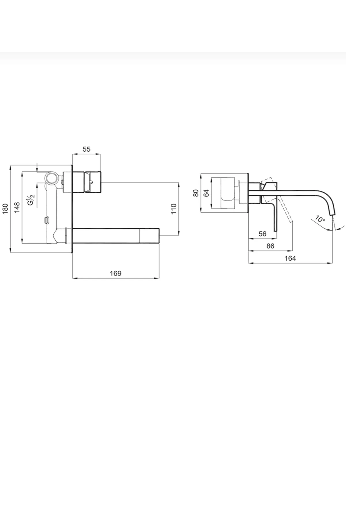 Arris Ankastre Lavabo Bataryası Mat Siyah