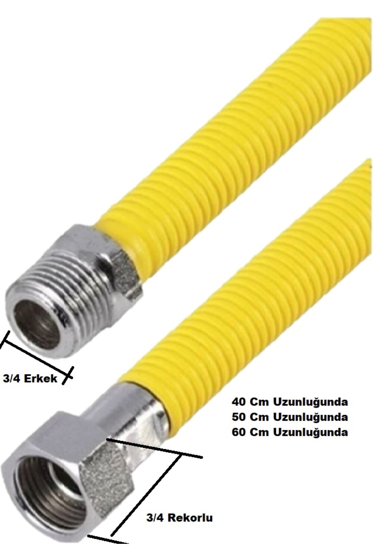 40 Cm Doğalgaz Kombi Gaz Bağlantı Hortumu Flexi Ts 13890