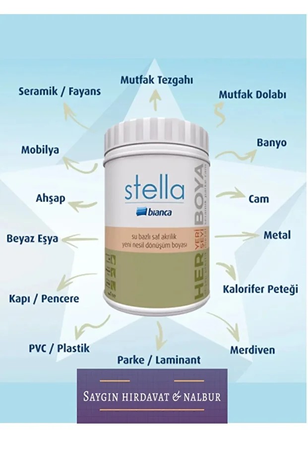Stella Yeni Nesil Dönüşüm Boyası Dolap Boyama Seti Beyaz