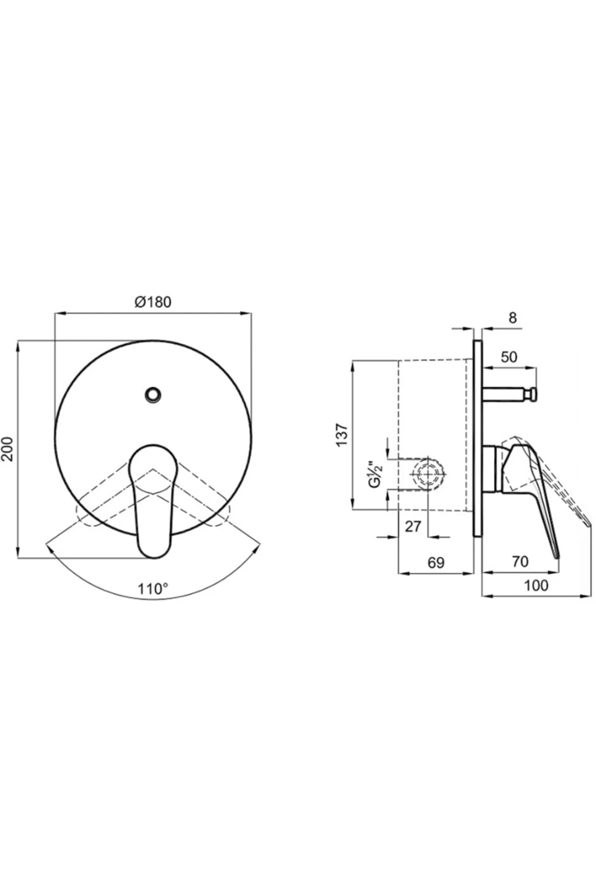 Trevi Ankastre Banyo Bataryası