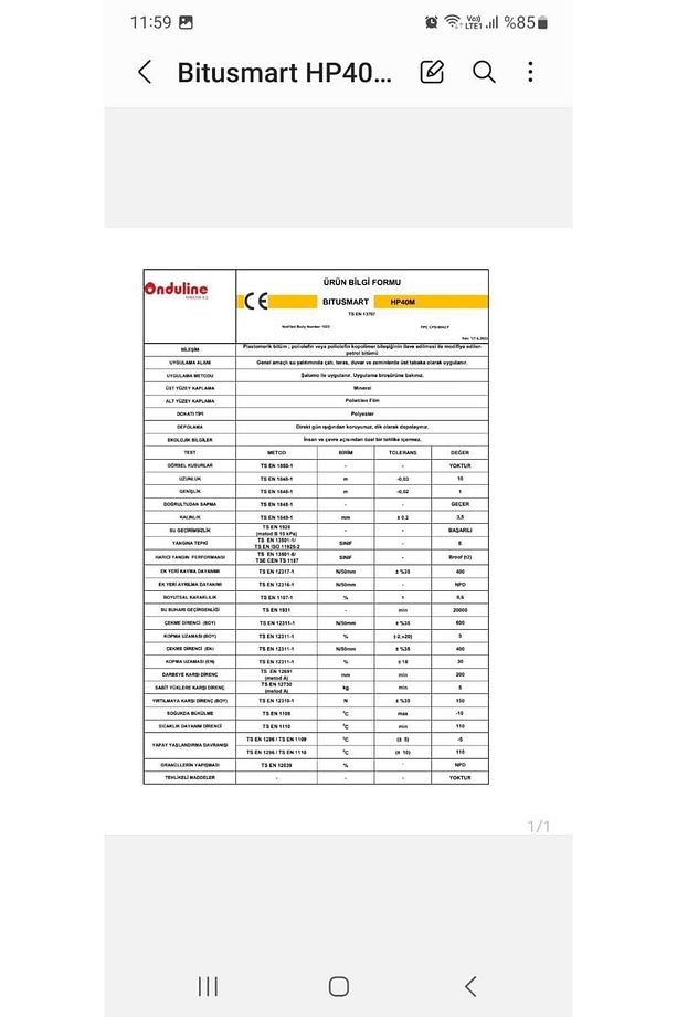 ONDULİNE HP40 BİTUSMART KOYU GRİ