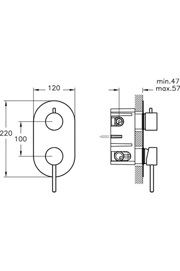 Minimax S A49273 Ankastre Duş Seti, Krom
