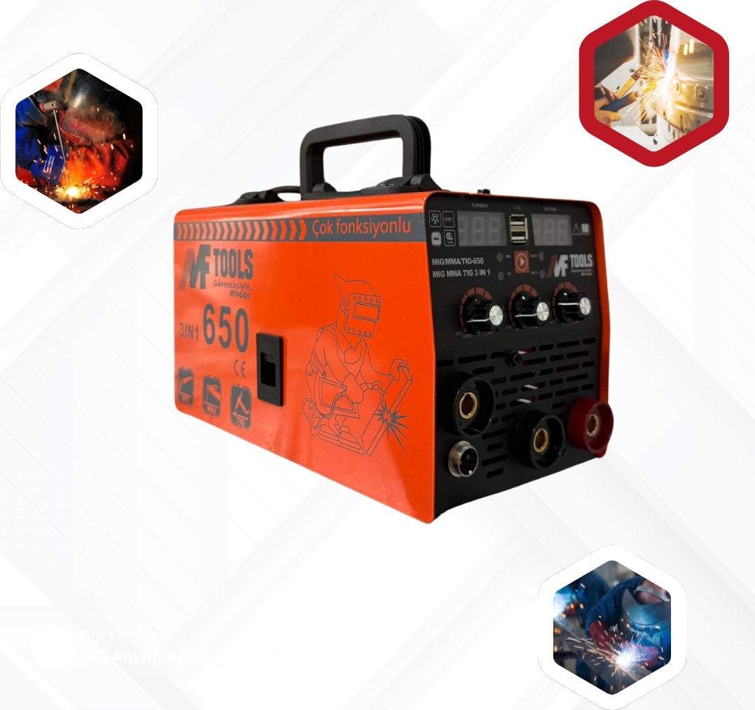 Mf Tools Alman Tasarımı 650 Amper 3 Fonksiyonklu USB Girişli Gazsız Gazaltı Kaynak Makinası