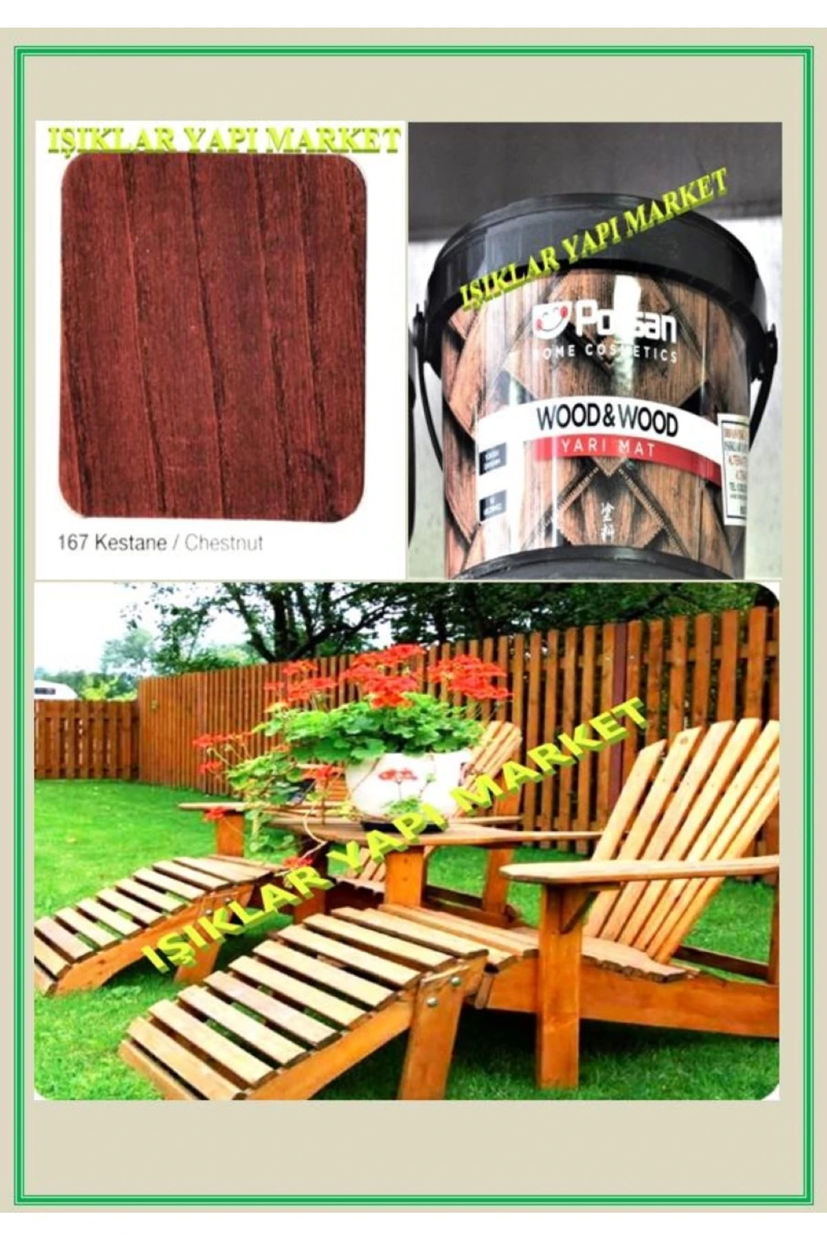 Wood&w-antiaging-ahşap Verniği-yarı Mat-su Bazlı-2,5litre (2,60KG.)-167-kestane