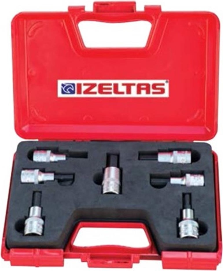Izeltaş 1/2" Lokmalı Allen Uç Takımı 60MM 7 Parça